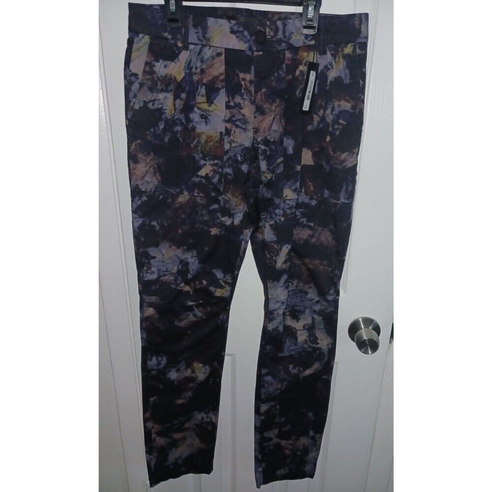 J BRAND Men's Trousers Pants 30 Hydrox Military Slim Spero Print Purple Black